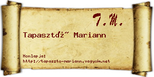 Tapasztó Mariann névjegykártya